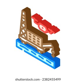 pipeline inspection drone isometric icon vector. pipeline inspection drone sign. isolated symbol illustration