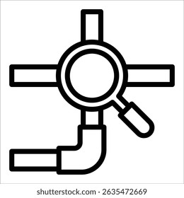 Pipeline Inspection Tool Icon Element For Design