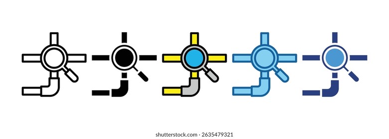 Pipeline Inspection Tool Icon Element For Design
