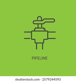 Pipeline Line Icon Pro Vector