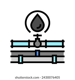 pipeline oil industry color icon vector. pipeline oil industry sign. isolated symbol illustration