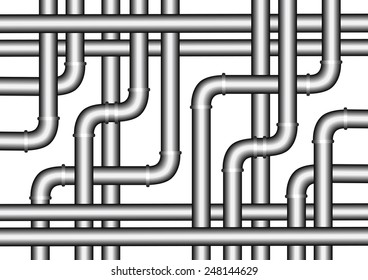 Pipeline on white background