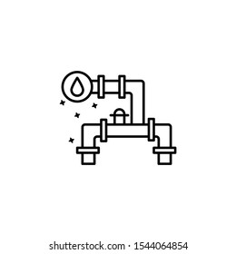Pipeline plumber icon. Simple line, outline vector of oil industry icons for ui and ux, website or mobile application
