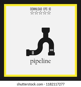 pipeline sketch vector icon