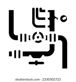 pipeline system petroleum engineer glyph icon vector. pipeline system petroleum engineer sign. isolated symbol illustration