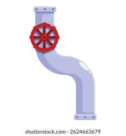 El sistema de tuberías con una válvula controla el flujo de líquidos o gases