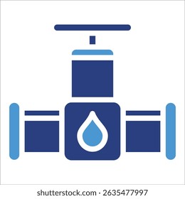 Elemento de icono de válvula de tubería para diseño