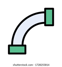 pipeline vector flat color icon 