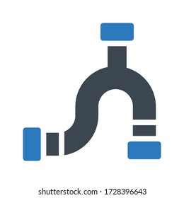 pipeline vector  glyph color icon 