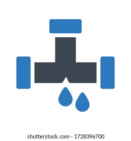pipeline vector  glyph color icon 
