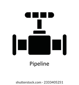 Pipeline Vector  solid Icon Design illustration. Nature and ecology Symbol on White background EPS 10 File