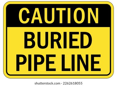 Pipeline warning sign and labels