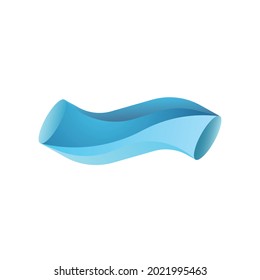 diseño del icono del logo del fluido de agua de tubería .. ilustración de gradiente vectorial 