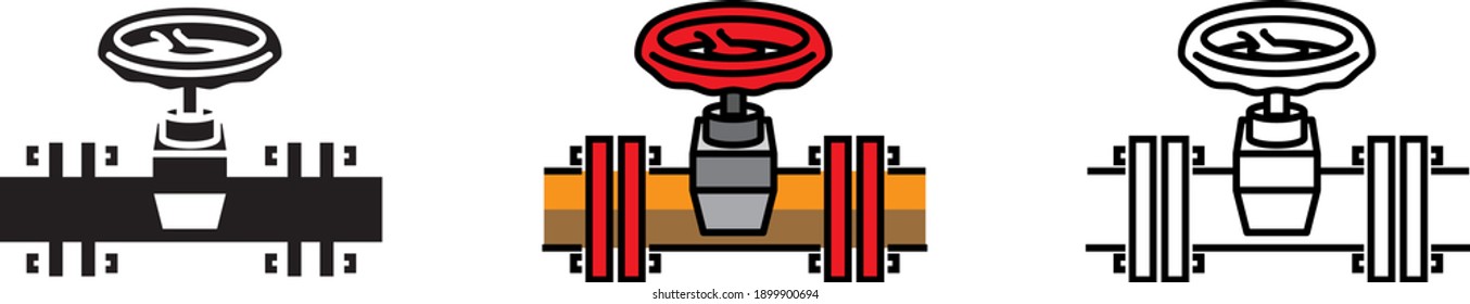 Pipeline Wedge Gate Valve Icon