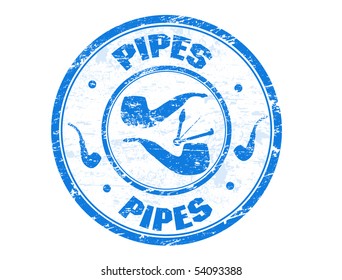Pipes grunge stamp
