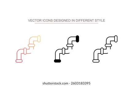 Pipes icon design with white background stock illustration
