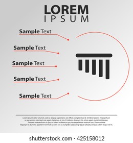 pipes icon. pipes infographics template