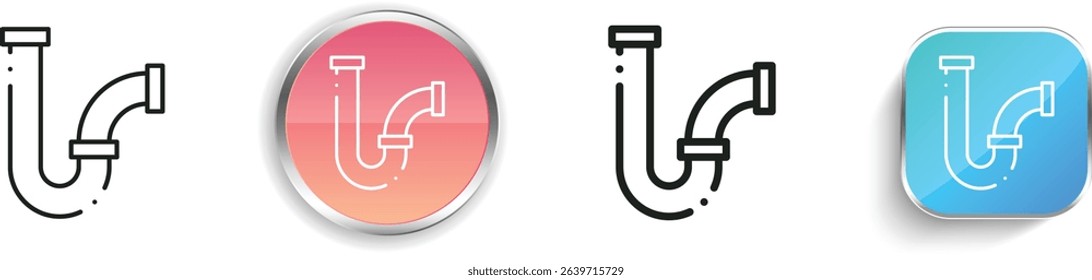 pipes icon. Thin Linear, Regular and Button Style Design Isolated On White Background