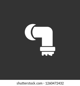 pipes icon vector. pipes sign on black background. pipes icon for web and app