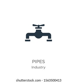Pipes icon vector. Trendy flat pipes icon from industry collection isolated on white background. Vector illustration can be used for web and mobile graphic design, logo, eps10