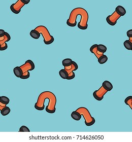 Pipes outline isometric icons pattern