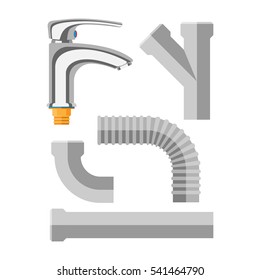 Pipes vector icons isolated.