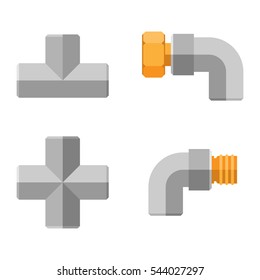 Pipes vector icons isolated.