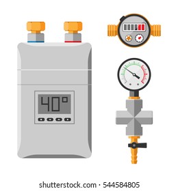 Pipes vector icons isolated.