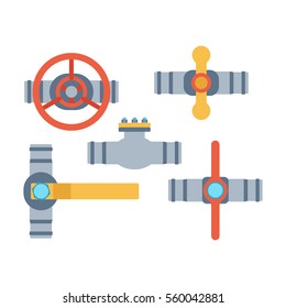 Pipes vector icons isolated.