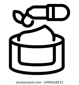 Pipette is adding organic essence to a jar of cosmetic cream