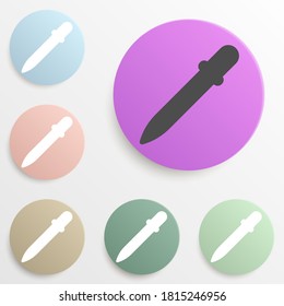 conjunto de colores de insignia de pipeta. Glifo simple, vector plano de iconos web para ui y ux, sitio web o aplicación móvil