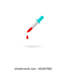 Pipette with blood