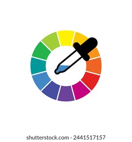 Pipette. Color picker. Color wheel.