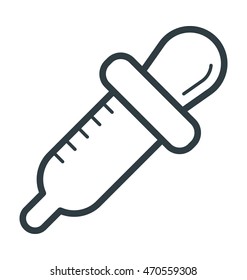 Pipette Colored Vector Icon 