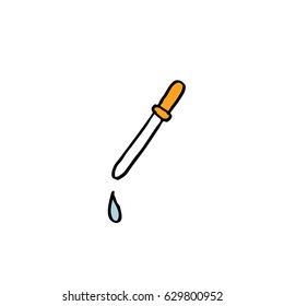 pipette doodle icon
