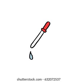 pipette doodle icon