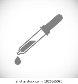 Pipette mit Drop-Concept-Symbol