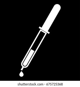 Pipette with drop icon .