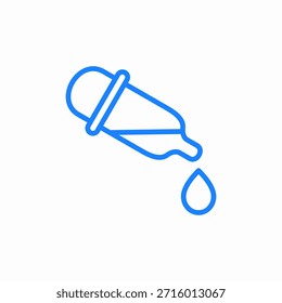 Vector de signo de icono de gota de pipeta
