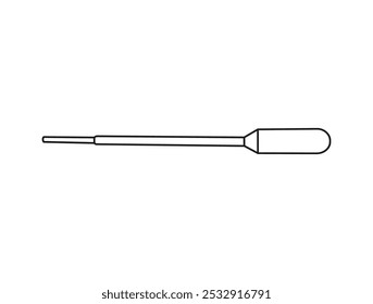Icono de línea delgada de pipeta y gota aislado en blanco. Serum gotero para facial. Signo de estilo lineal para concepto móvil y Diseño web. Símbolo, ilustración del logotipo. Vector aislado sobre fondo blanco.