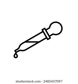 Pipeta con gota - icono de Vector	