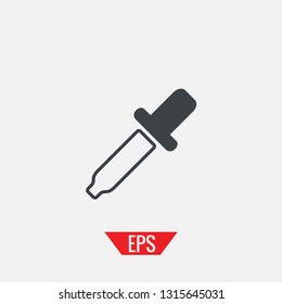 Pipette droplet vector icon
