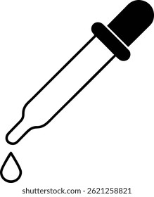 pipette dropper icon vector art illustration.