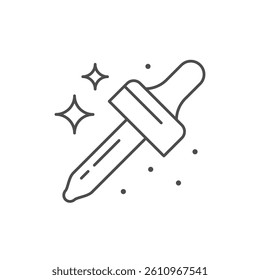 Pipette or dropper line icon