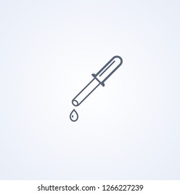 Pipette, Dropper , vector best line icon on white background , EPS 10