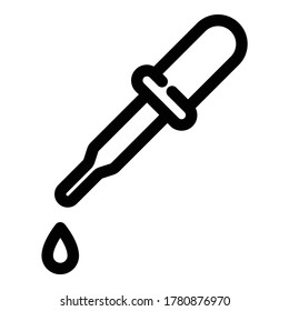 Pipette Flat Icon Isolated On White Background