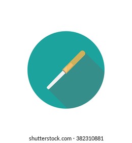 Pipette Flat Icon With Long Shadow. Medical Flat Icons. Vector