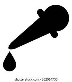 Pipette Glyph Vector Icon