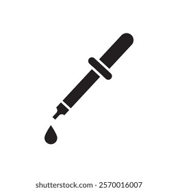 pipette icon black and white vector outline sign