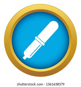 Pipette icon blue vector isolated on white background for any design